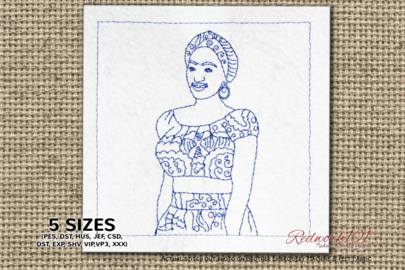 African Girl Lineart: An Embroidery Designer Review