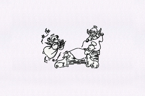 Dogs Angel Kids Design for Boutique Apparel